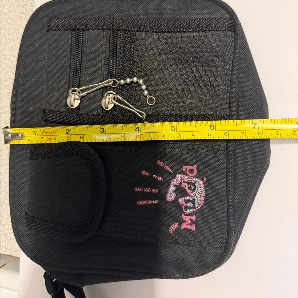 VTG 90s Y2K Mudd Black Messenger Bag Crossbody Canvas Pockets School Goth - Picture 10 of 10